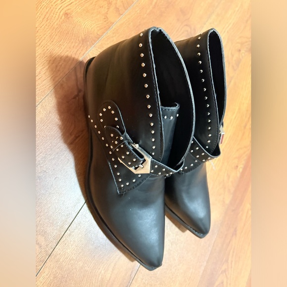 Shoes - Studded Black Ankle Boots